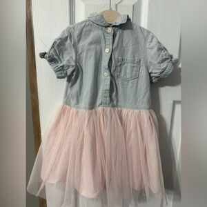 Carter's Gray and Pink Casual Kids Dress